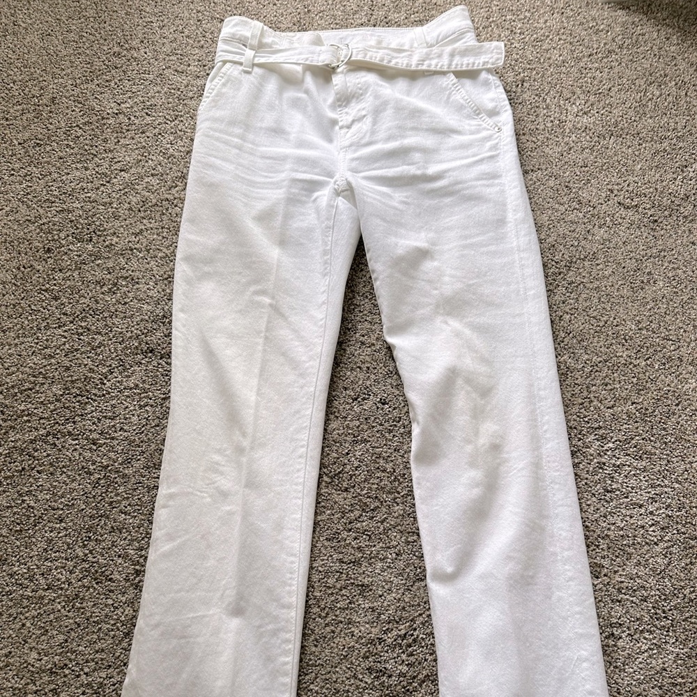 Seven for All Mankind white paper bag style high waist jeans size 26.